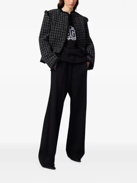 Tricou Msgm cu broderie din dantelă negru