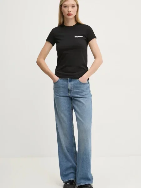 Karl Lagerfeld Jeans Tričko čierna