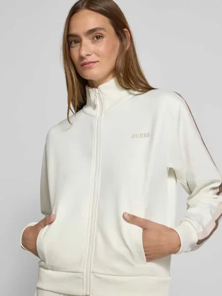 Guess bluza YARROW beżowy z aplikacją biała