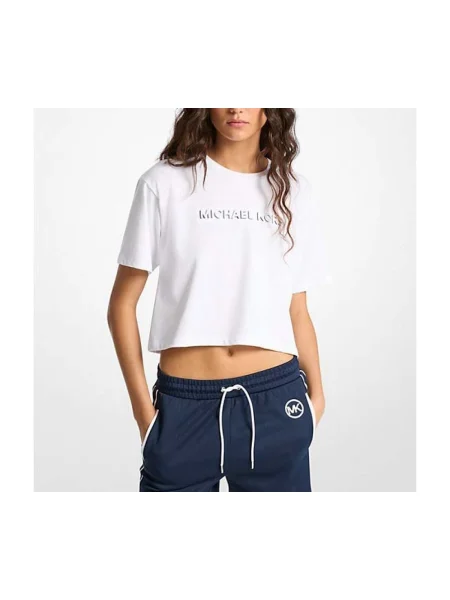 MICHAEL Michael Kors Tricou EMBSSED negru alb
