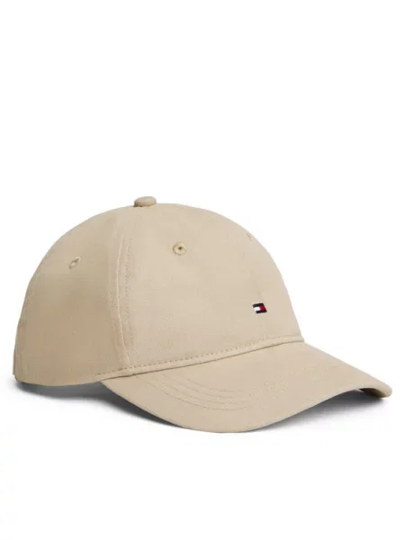 Tommy Hilfiger Kapa s šiltom Th Flag Soft 6 Panel Rjava bež