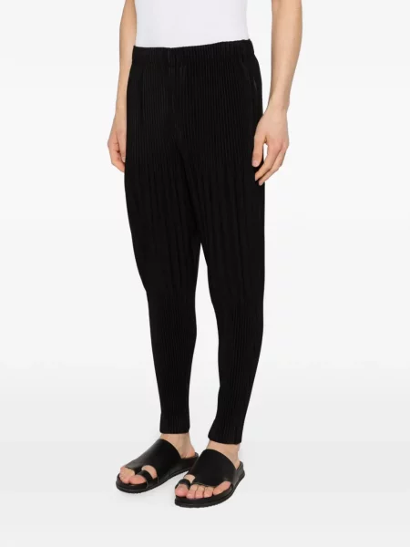 Zúžené kalhoty Homme Plissé Issey Miyake černé