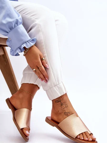 Usnjene japonke Pe1 zlata