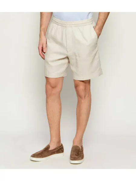 Calvin Klein Len rövidnadrág | Straight fit bézs