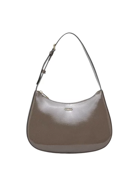 Torebka hobo Furla skórzana beżowa
