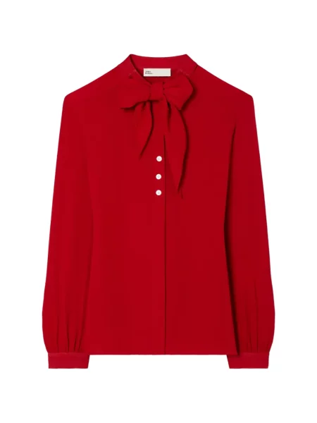 Bluză Tory Burch cu funde roșu