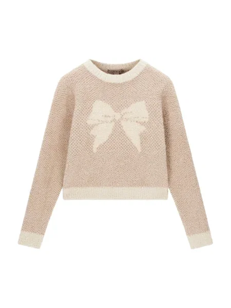 GUESS Pulover / svetlo bež