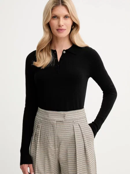 Fracomina pulover de lână negru