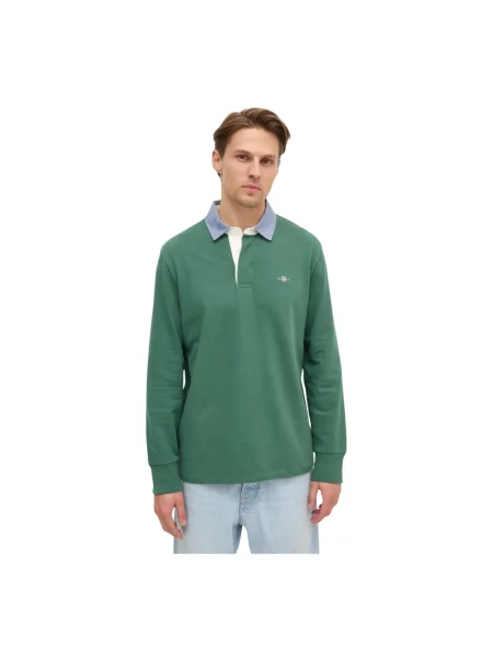 Gant longsleeve gładki zielony