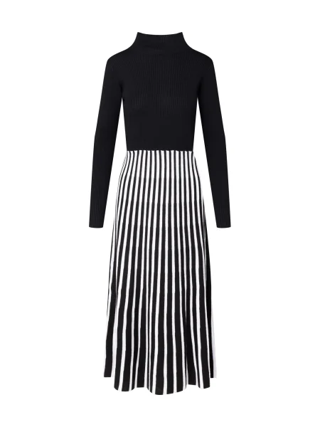 Quiosque Rochie tricotat negru alb