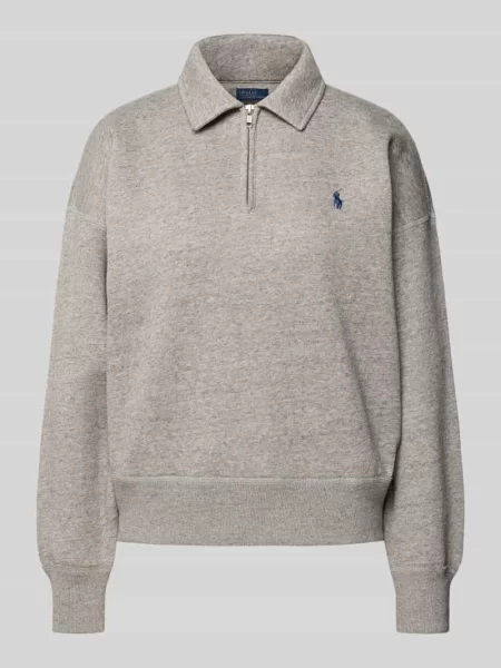 Koszulka polo Polo Ralph Lauren z kołnierzem szara