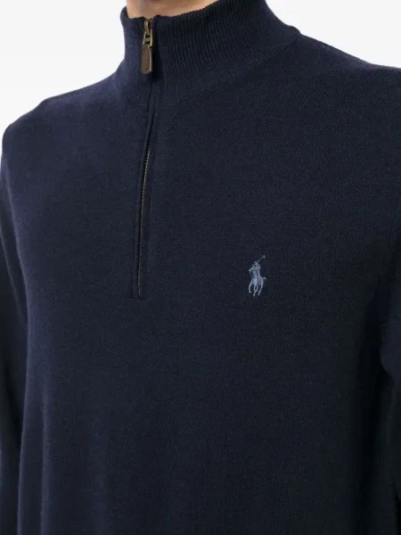 Șosete Polo Ralph Lauren cu broderie în carouri plisate albastru