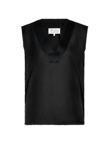 Top Maison Margiela fără mâneci negru