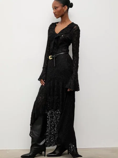 Однотонная блузка Answear.lab черная