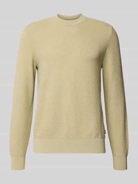 Sweter z czystej bawełny w kroju regular fit model H-Lofranco' Boss zielony