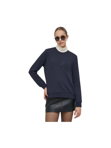 Gant bluza granatowy z aplikacją niebieska