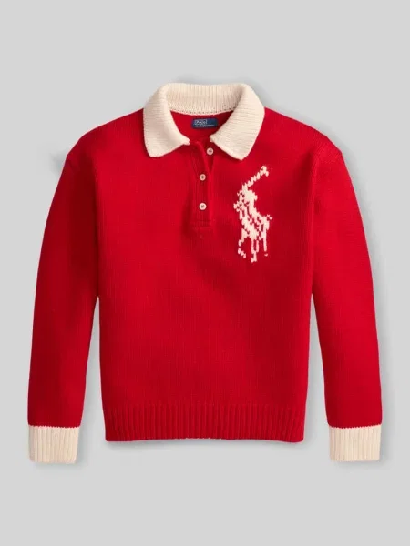 Polo Ralph Lauren sweter wełniany czerwony