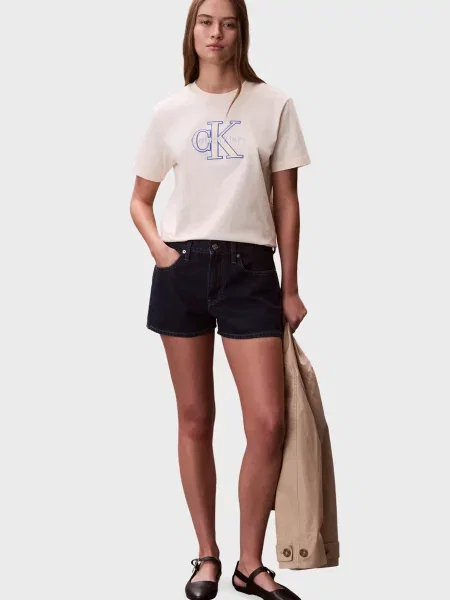 Класична футболка Calvin Klein Jeans біла