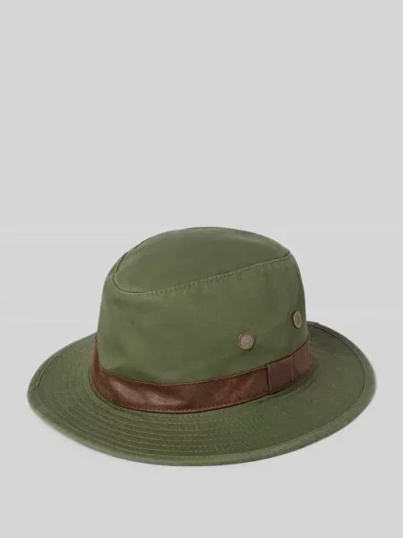 Kapelusz safari z bawełny z opaską na kapelusz Müller Headwear oliwkowy
