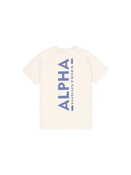ALPHA INDUSTRIES Tricou albastru marin / lână alb