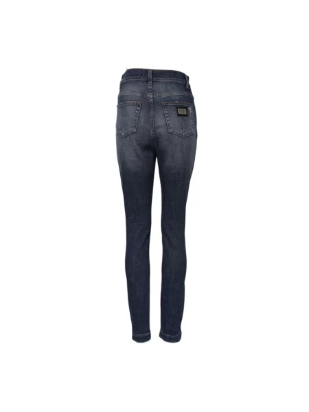 Skinny jeansy skinny Dolce And Gabbana niebieskie