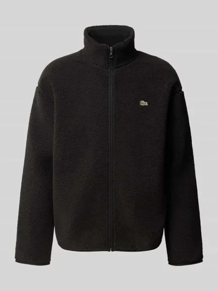 Bomberka z detal z logo Lacoste czarny