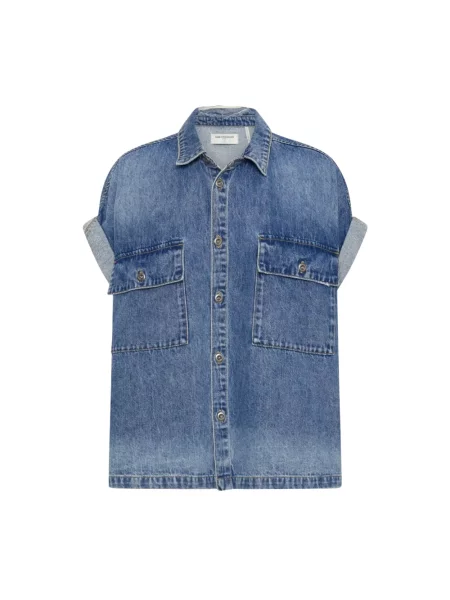 Bluzka One Teaspoon z krótkim rękawem niebieska