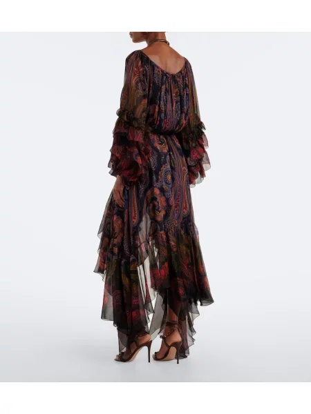 Rochie Etro de mătase cu imagine