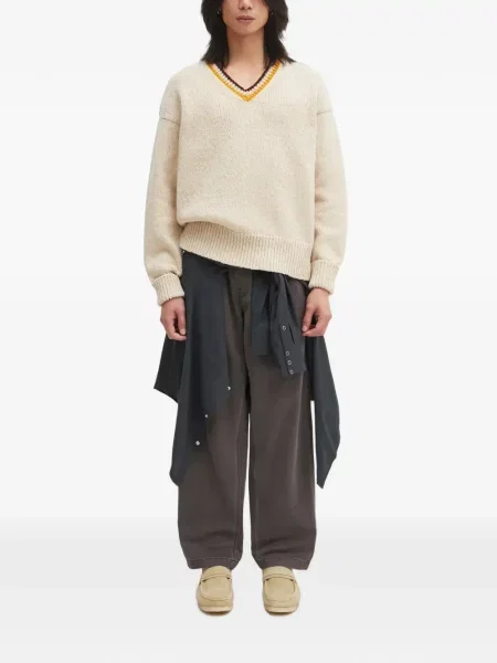 Pulover Visvim cu decolteu în V chunky