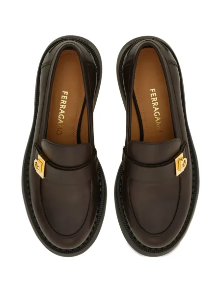 Pantofi loafer Ferragamo din piele maro