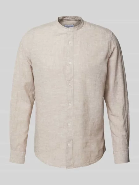 Only&Sons koszula codzienna z lnu Mężczyźni Slim Fit len S beżowy