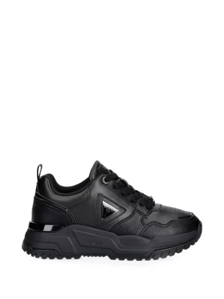 Sneakerși Guess cu autograf negru