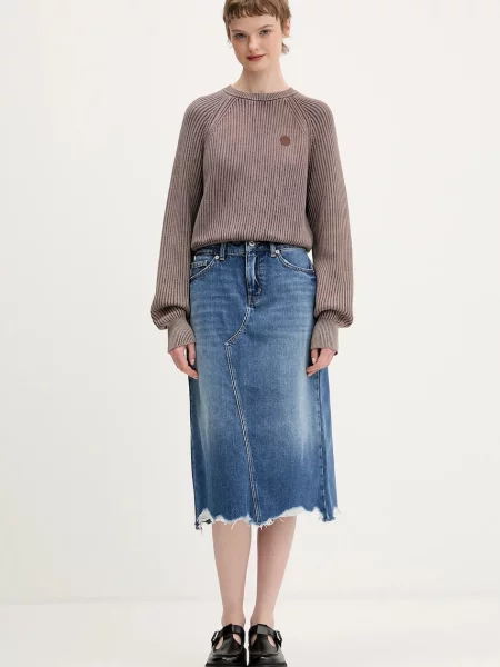 Hugo Blue sweter Slipery_B brązowy niebieski