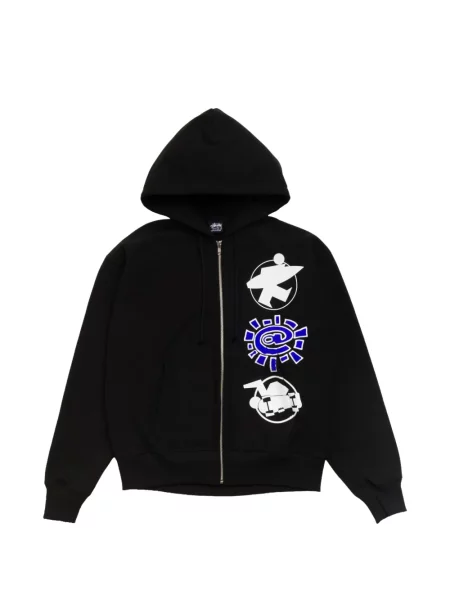 Hoodie Stüssy με σχέδιο μαύρο