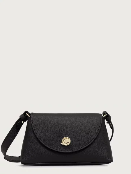 Coccinelle geantă crossbody pentru femei din piele negru