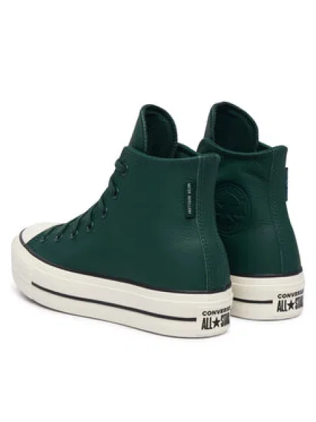 Tenisice Converse Chuck Taylor All Star Lift Platform Water-Repellent Tamno zelena