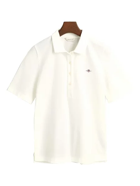 Polo Gant cu broderie alb