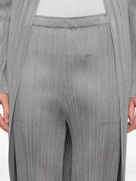 Pantaloni Pleats Please Issey Miyake plisate gri