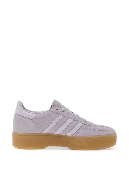 Pantaloni Adidas alergare cu platformă violet