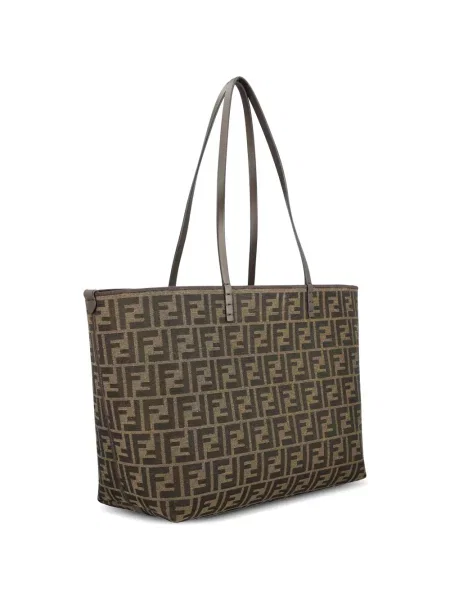 Geantă shopper Fendi din jacard maro