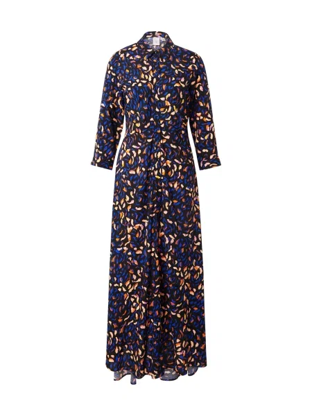 Y.A.S Rochie tip bluză YASSAVANNA albastru / galben deschis / portocaliu negru