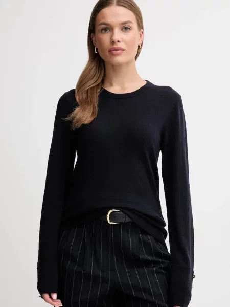 Barbour pulover de lână CARLBY bleumarin light