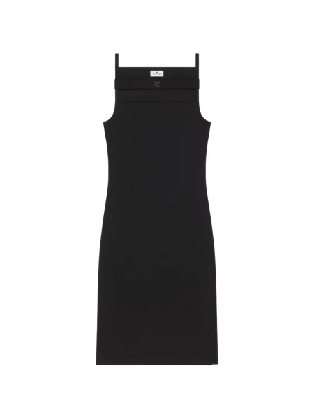 Rochie midi Courreges cu bretele negru