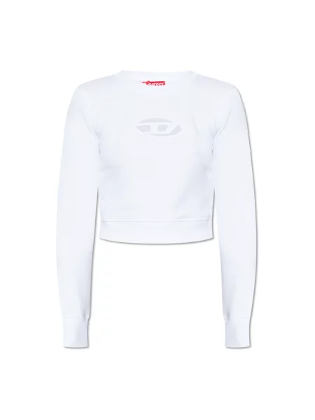 Diesel bluza F-SLIMMY-OD SWEAT-SHIRT z aplikacją biały