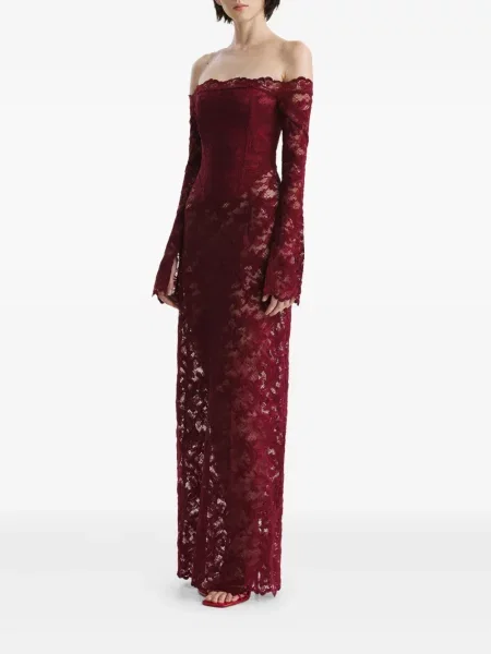 Rochie maxi 2310 Studio din dantelă de costum roșu