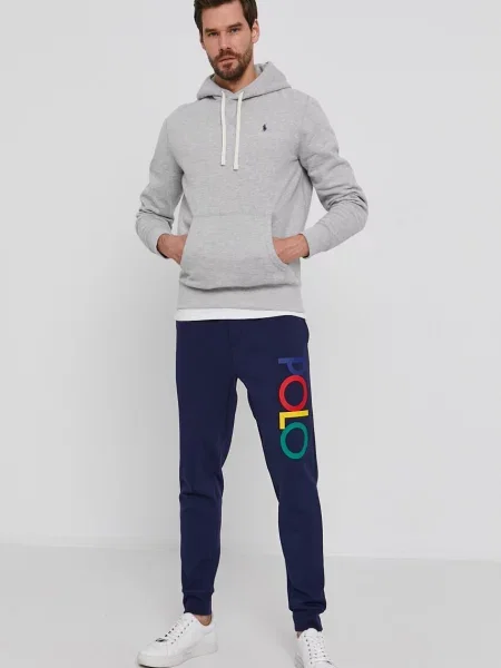 Hanorac cu glugă Polo Ralph Lauren gri