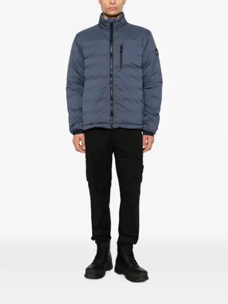 Matlasat geacă Canada Goose cu autograf albastru