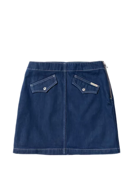 Fustă din denim Nudie Jeans albastru