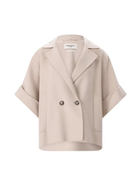 Krótka marynarka Weekend Max Mara wełniana beżowa