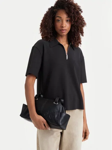 Calvin Klein torba za žene od imitacije kože crna